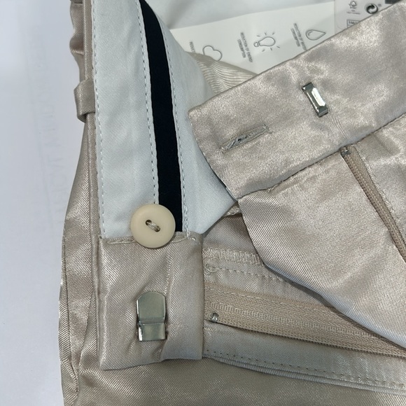 Zara Satin Trousers in Cream - Picture 7 of 7